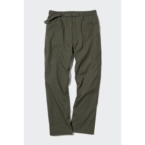 Uniqlo HeatTech Men's XL Geared Fleece Lined Cargo Pants Green Ripstop NWT Belt